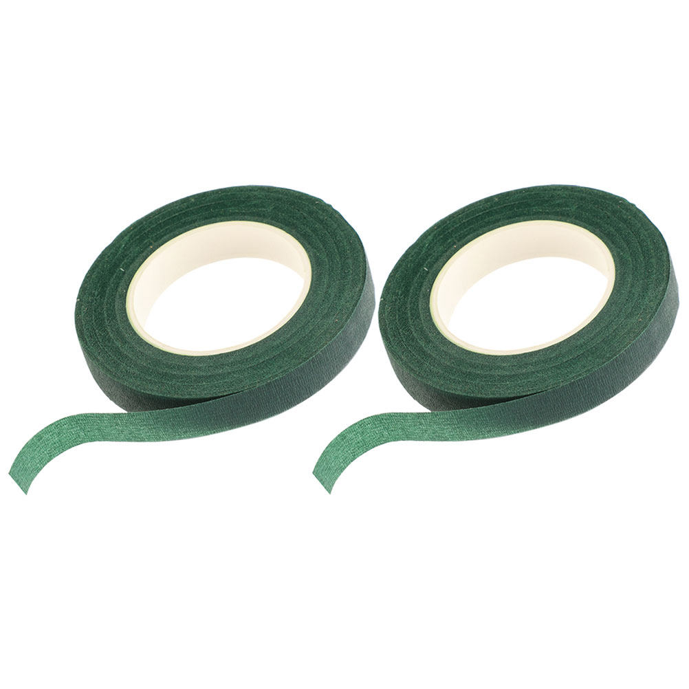 Floral Tape Green - 2 Rolls Green Floral Wrapping Tape