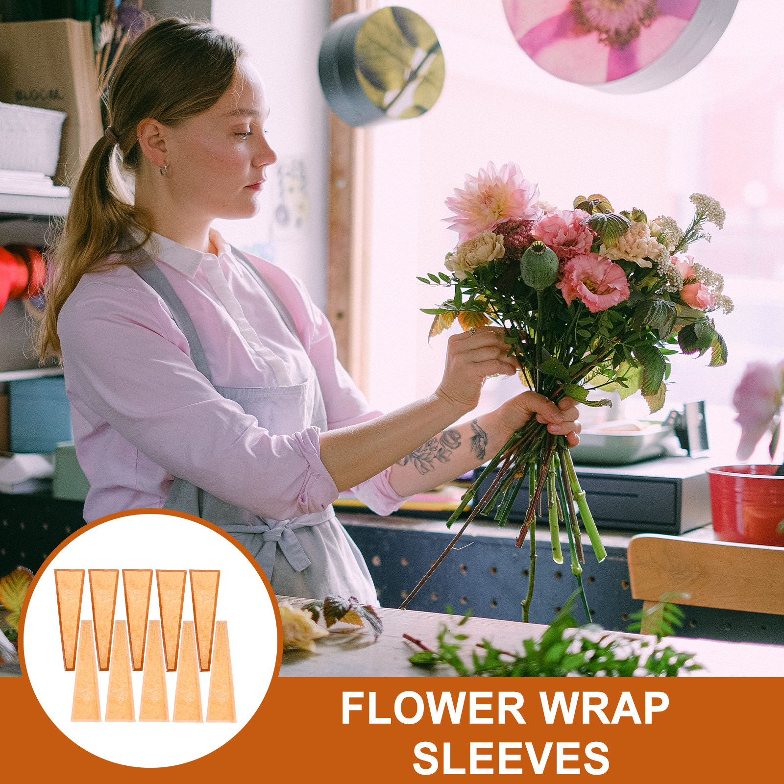 60Pcs Kraft Paper Flower Wrapp - Flower Wrap Kraft 리뷰 및 가격