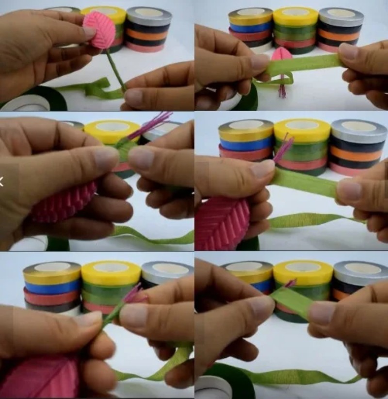 5PCS 30Yard Self-adhesive Flor - Floral Tape Green 리뷰 및 가격