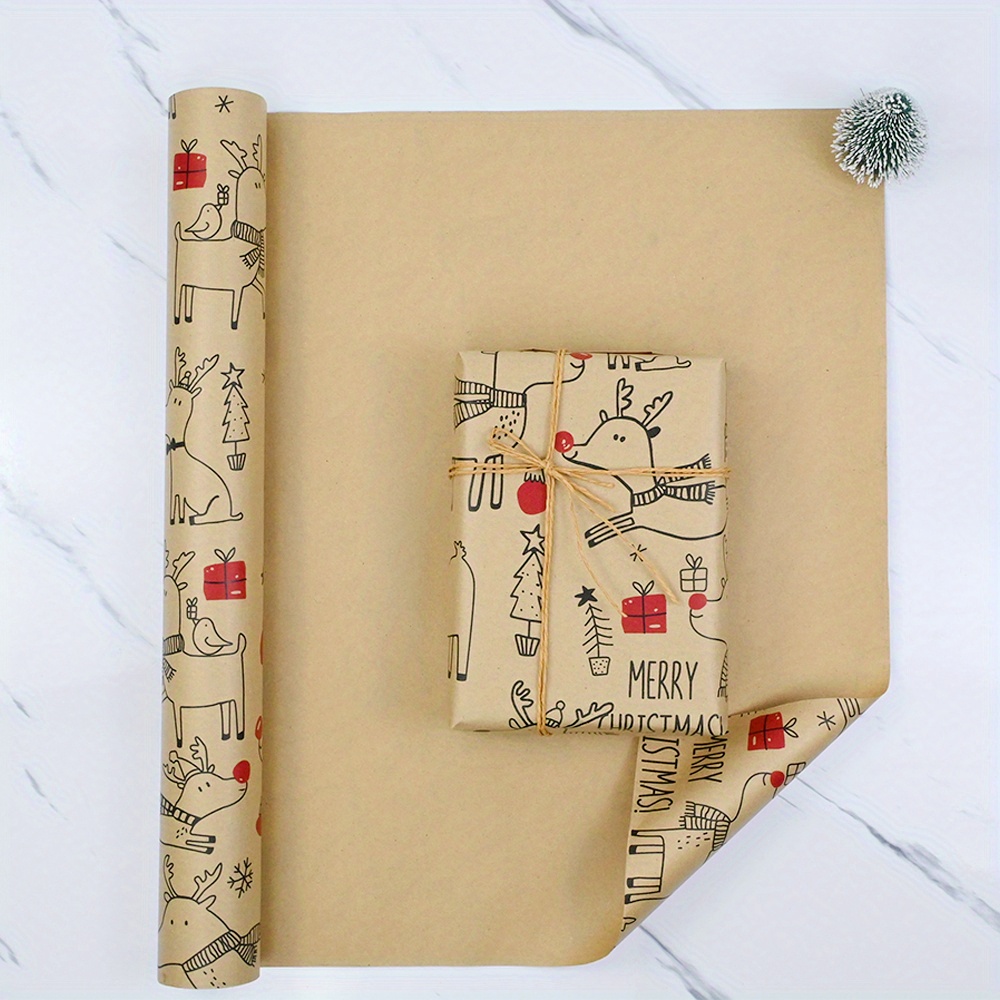 1roll Vintage Reindeer Kraft W - Flower Wrap Kraft 리뷰 및 가격