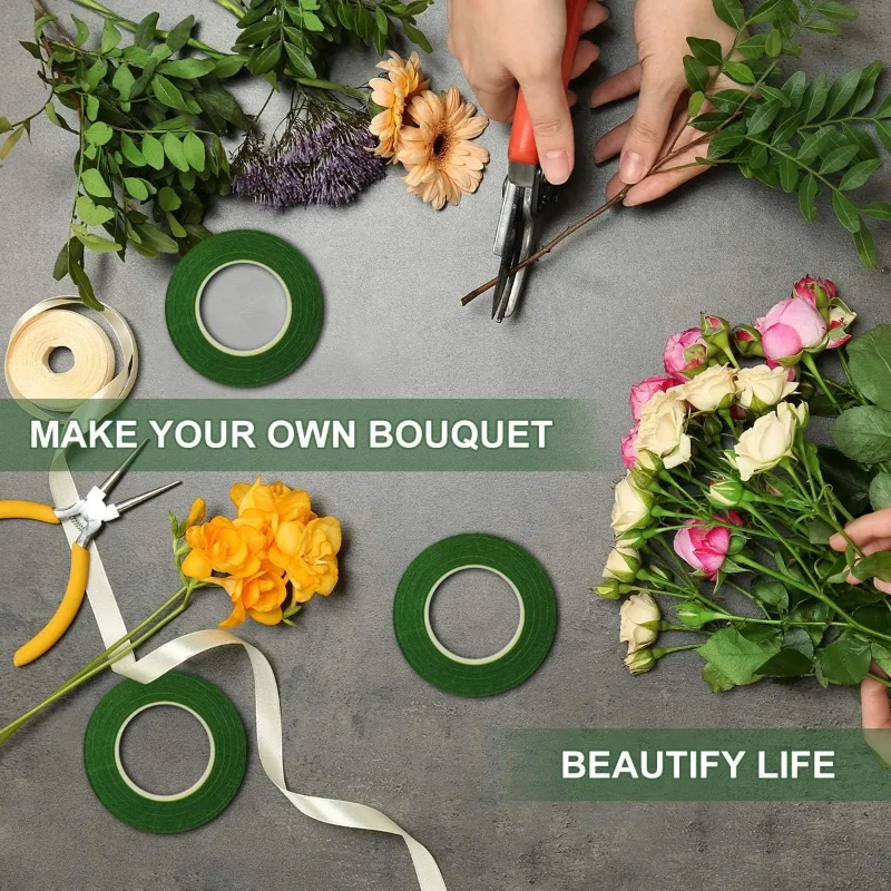 10 Rolls Green Floral Stem Tap - Floral Tape Green 리뷰 및 가격