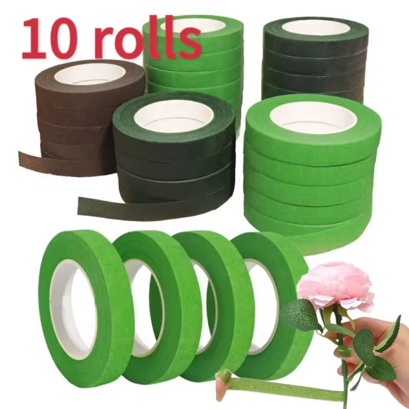 1-10rolls Bouquet Floral Stem  - Floral Tape Green 리뷰 및 가격