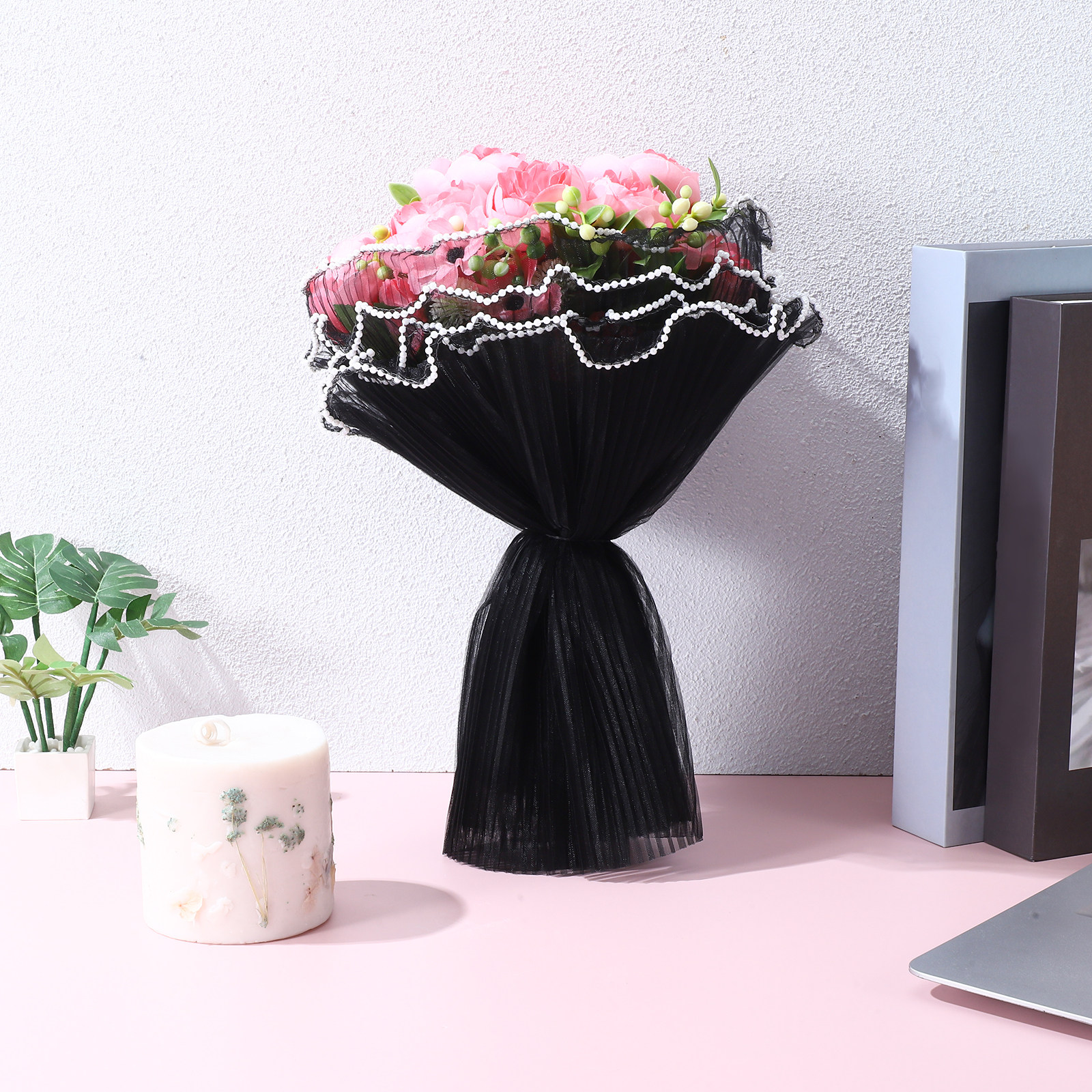 6Pcs Premium Wave Yarn Flower  - Florist Flower Supply 리뷰 및 가격