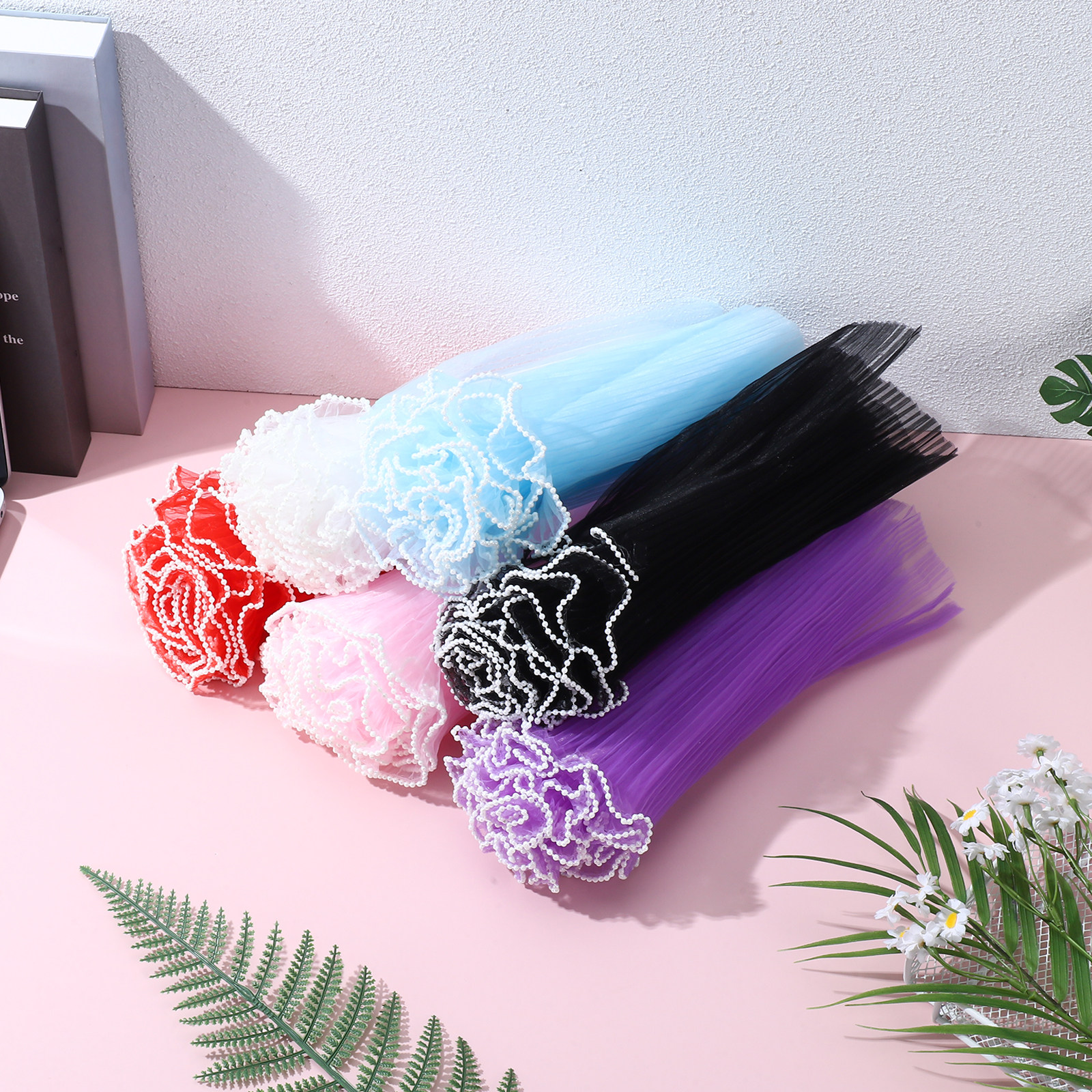 6Pcs Premium Wave Yarn Flower  - Florist Flower Supply 리뷰 및 가격
