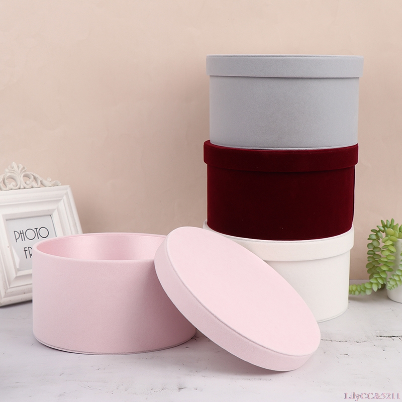Velvet Round Flowers Box Gift  - Florist Flower Supply 리뷰 및 가격