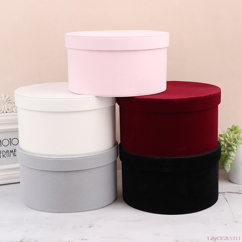 Velvet Round Flowers Box Gift  - Florist Flower Supply 리뷰 및 가격