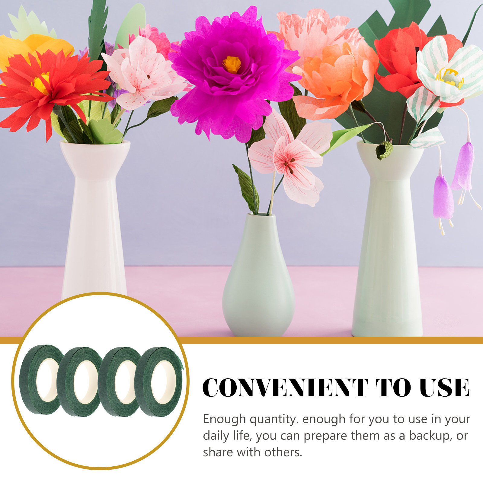 4Pcs Green Flower Tape Flexibl - Floral Tape Green 리뷰 및 가격