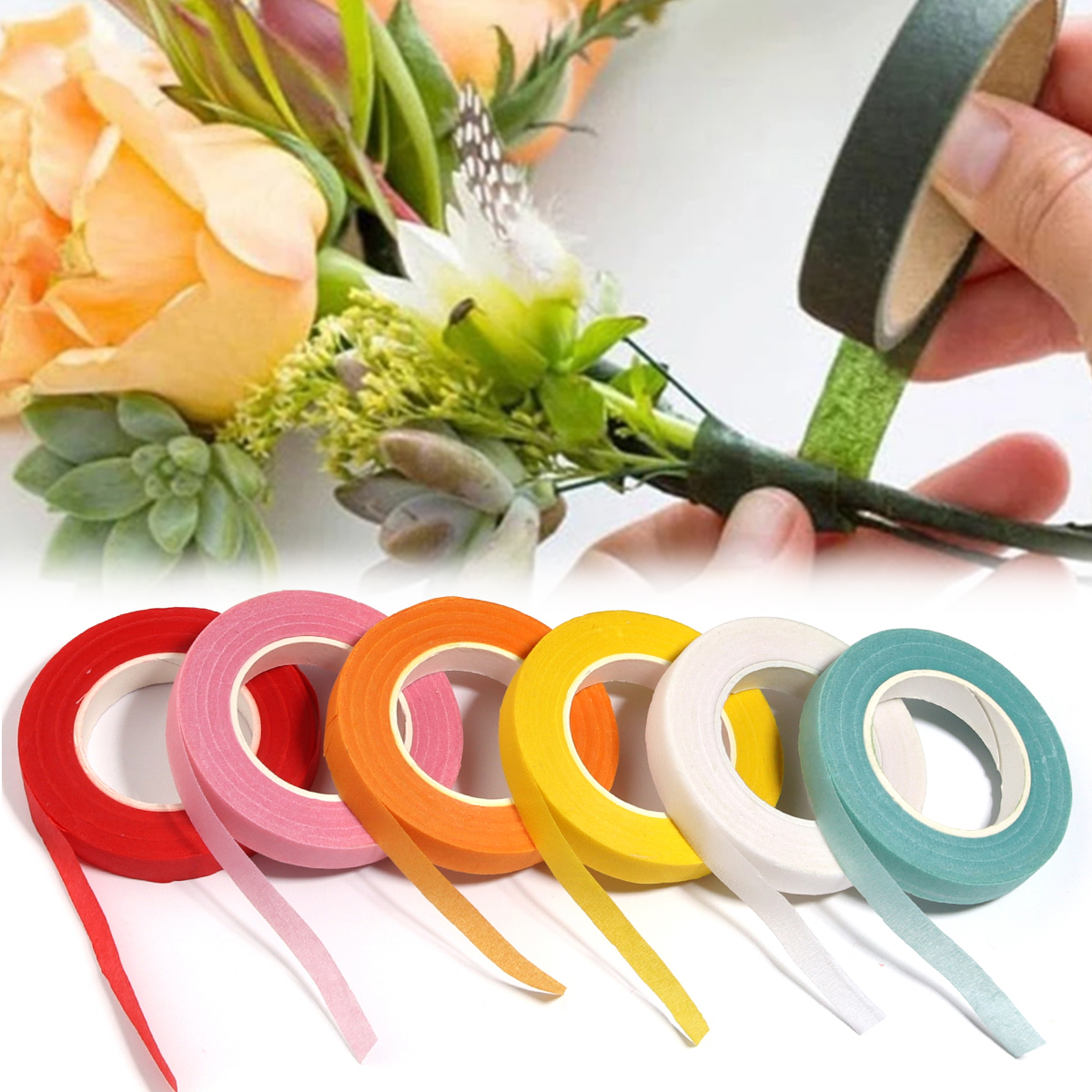 30 Yard 12MM Floral Stem Tape  - Floral Tape Green 리뷰 및 가격