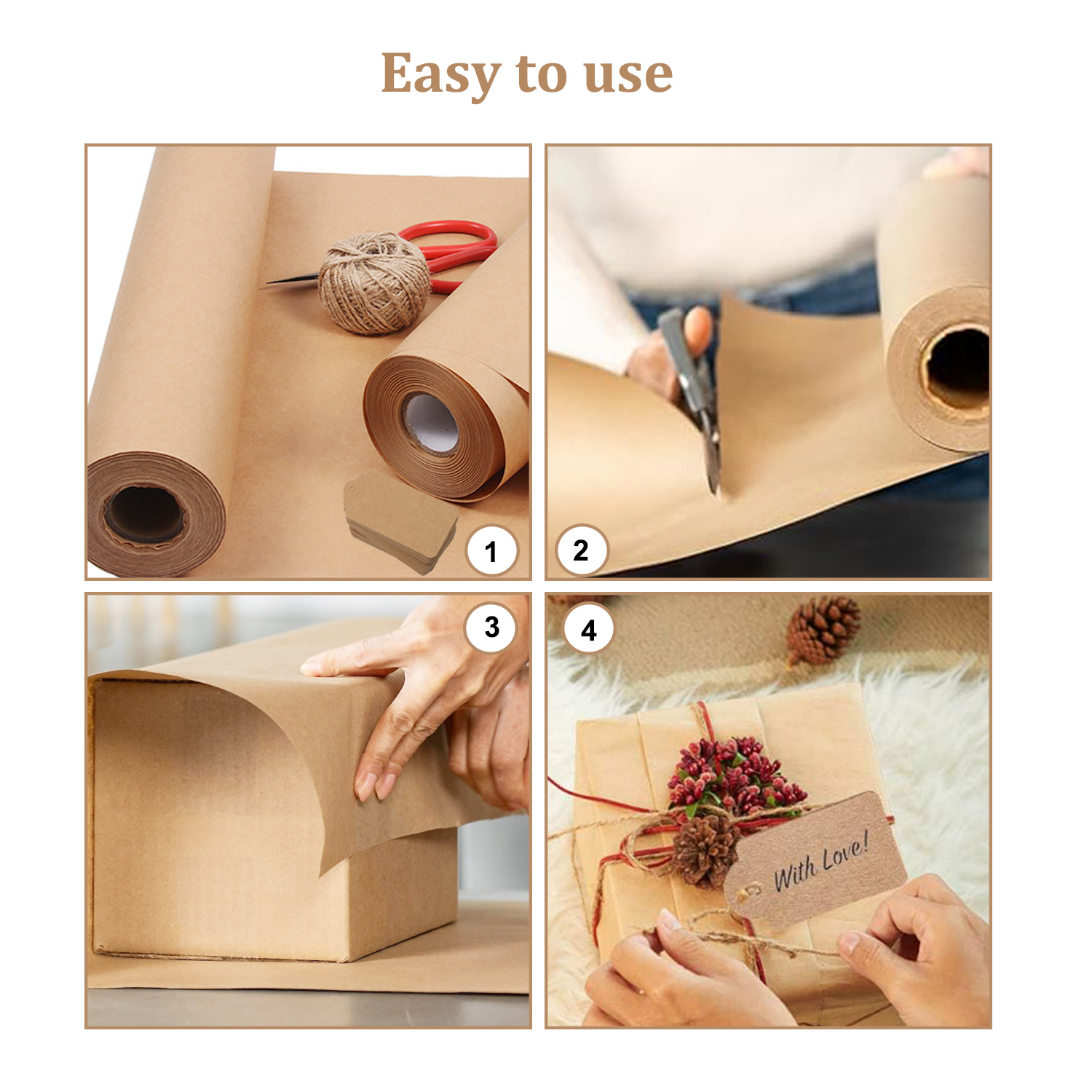 EcoFriendly Brown Kraft Paper  - Flower Wrap Kraft 리뷰 및 가격
