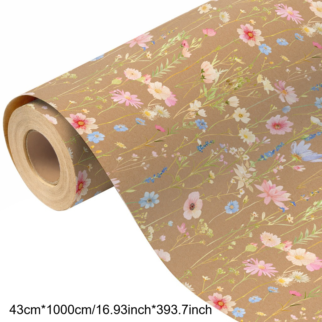 1 Roll of Vintage Forest Flora - Flower Wrap Kraft 리뷰 및 가격