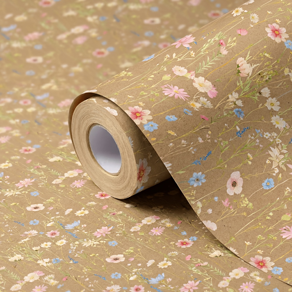 1 Roll of Vintage Forest Flora - Flower Wrap Kraft 리뷰 및 가격