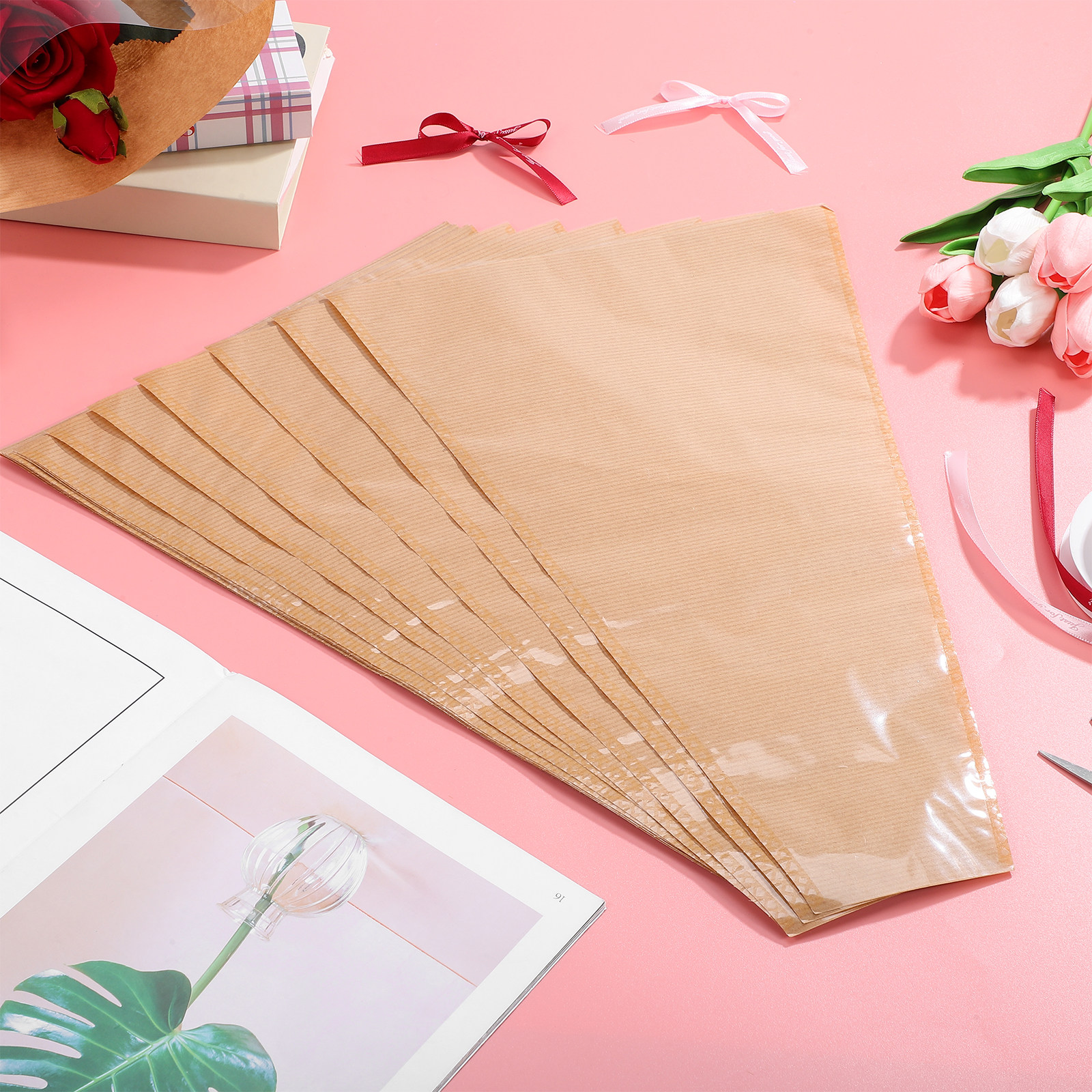1Set Kraft Paper Flower Bags C - Flower Wrap Kraft 리뷰 및 가격