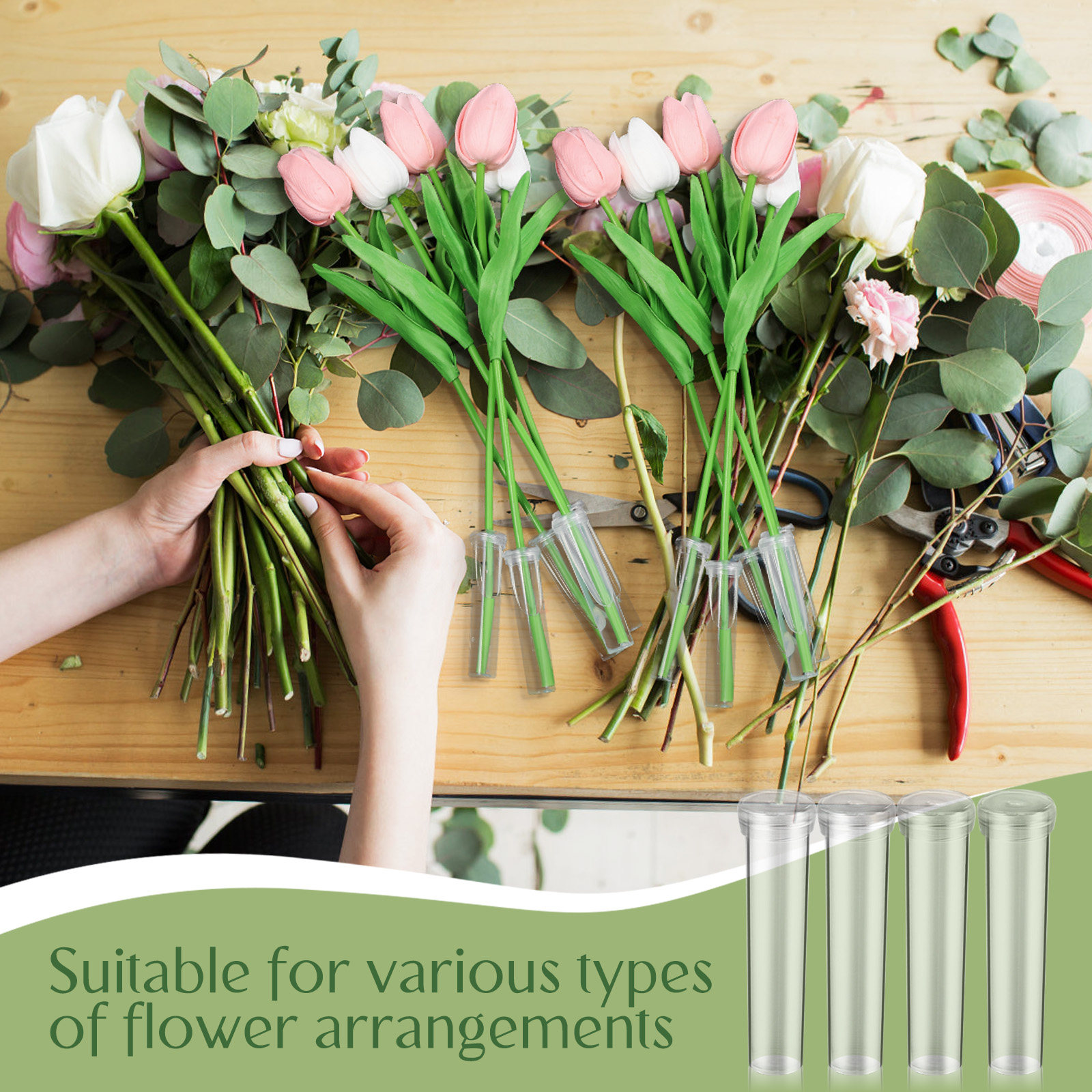 100Pcs Flower Nutrient Tubes U - Florist Flower Supply 리뷰 및 가격