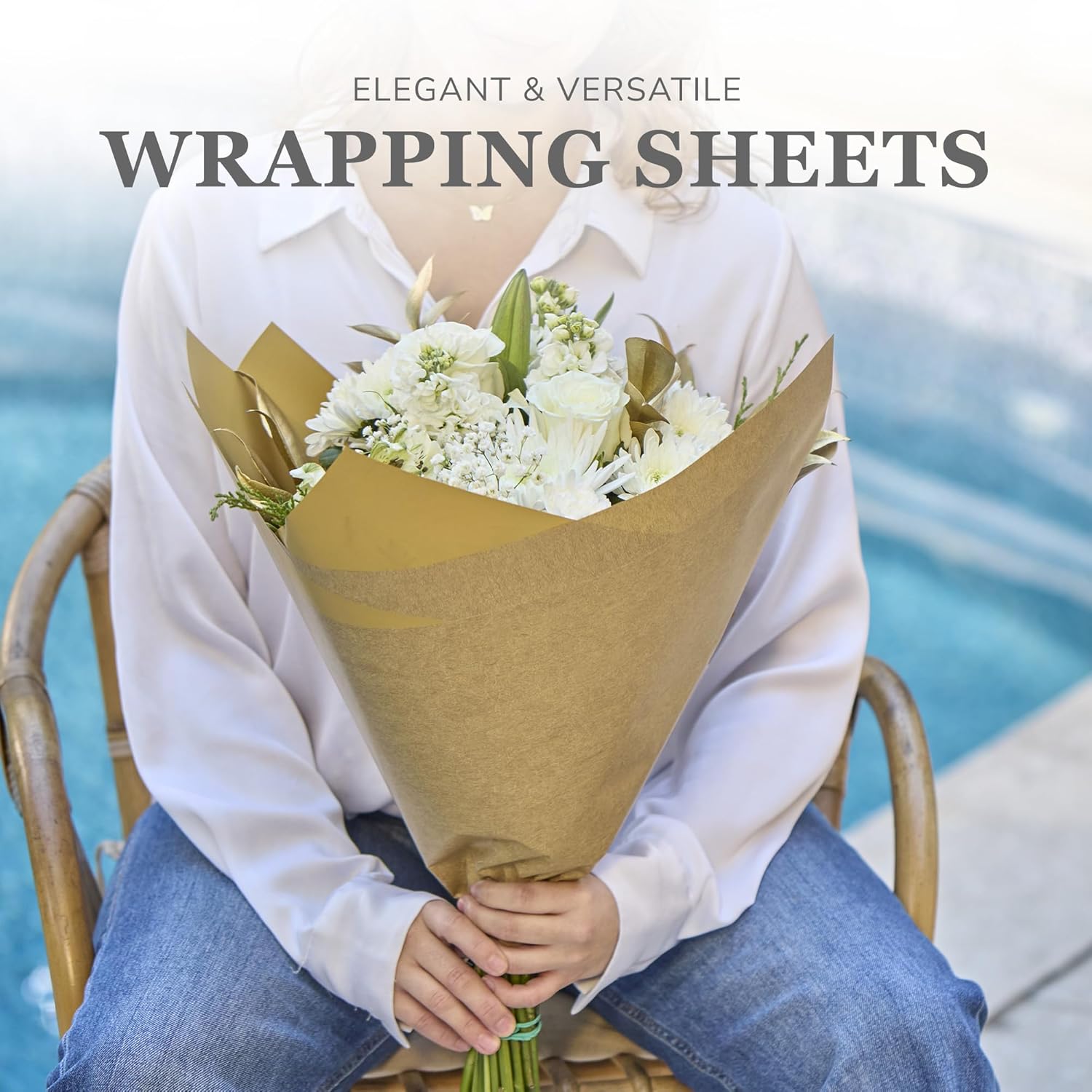 20 Sheets Double Sided Flower  - Flower Wrap Kraft 리뷰 및 가격