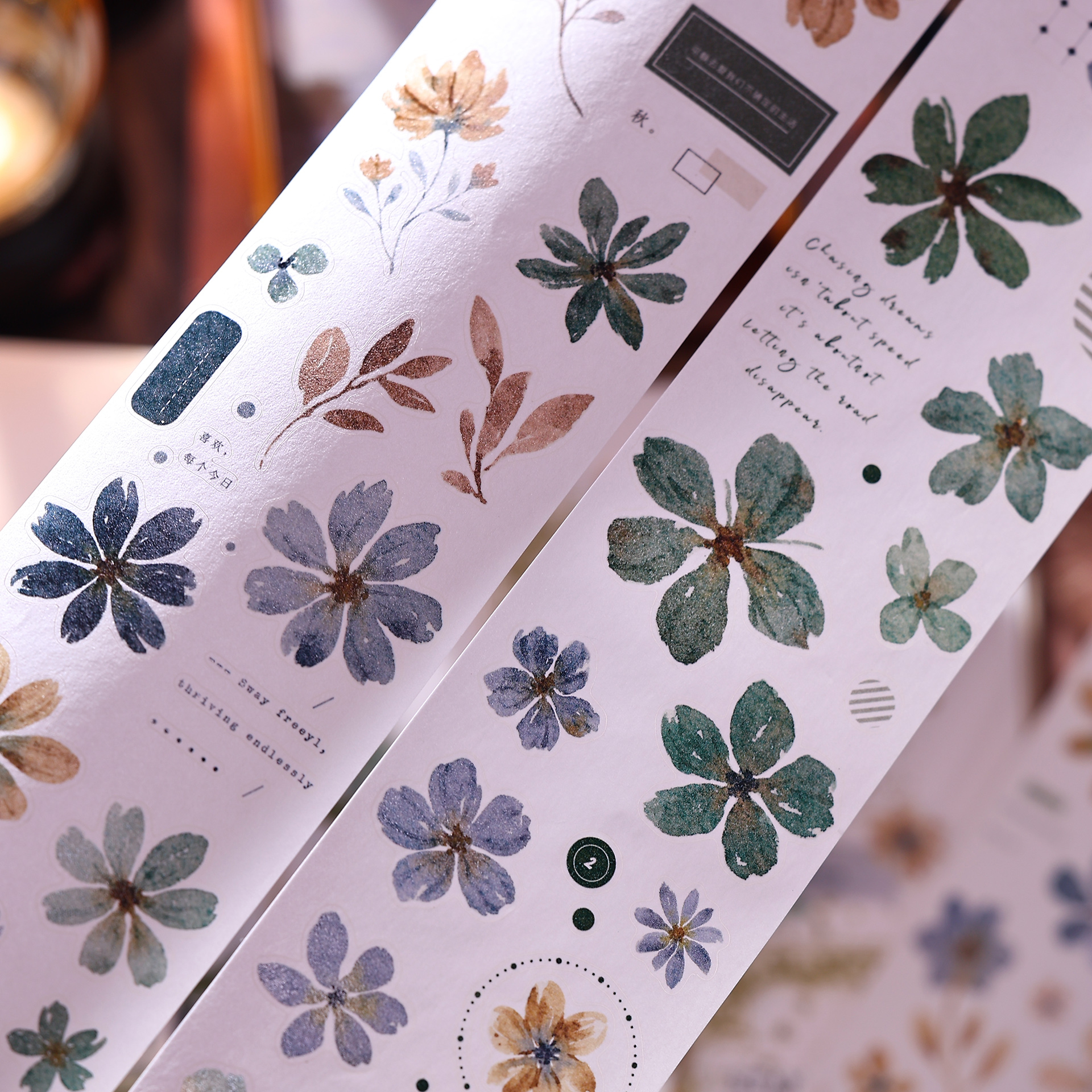 XiaoBaiJia Studio Vintage Yell - Floral Tape Green 리뷰 및 가격